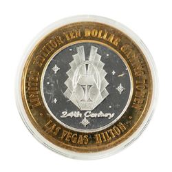 .999 Silver Hilton Las Vegas, Nevada $10 Casino Limited Edition Gaming Token