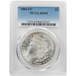 1884-CC $1 Morgan Silver Dollar Coin PCGS MS65