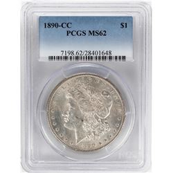 1890-CC $1 Morgan Silver Dollar Coin PCGS MS62