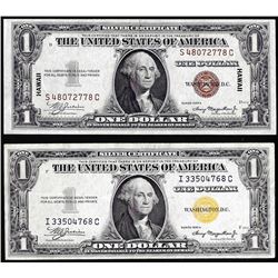Lot of 1935A $1 Hawaii & North Africa WWII Emergency Issue Silver Certificate Notes