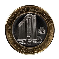 .999 Silver Tropicana Las Vegas, Nevada $10 Casino Limited Edition Gaming Token