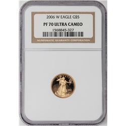 2006-W Proof $5 American Gold Eagle Coin NGC PF70 Ultra Cameo