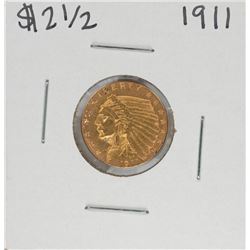 1911 $2 1/2 Indian Head Quarter Eagle Gold Coin