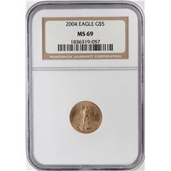 2004 $5 American Gold Eagle Coin NGC MS69