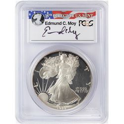 1986-S $1 Proof American Silver Eagle Coin PCGS PR69DCAM Moy Signature