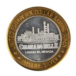 .999 Silver Colorado Belle Laughlin, Nevada $10 Casino Limited Edition Gaming Token.