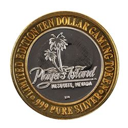 .999 Fine Silver Players Island Casino $10 Casino Limited Edition Gaming Token