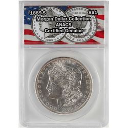 1889-S $1 Morgan Silver Dollar Coin ANACS Certified Genuine