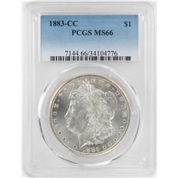 1883-CC $1 Morgan Silver Dollar Coin PCGS MS66