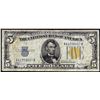Image 1 : 1934A $5 North Africa WWII Emergency Issue Silver Certificate Note