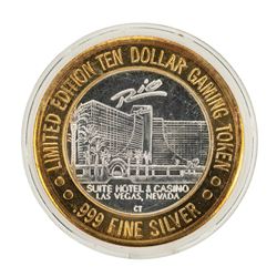 .999 Silver Rio Suite Hotel & Casino Las Vegas $10 Limited Edition Gaming Token