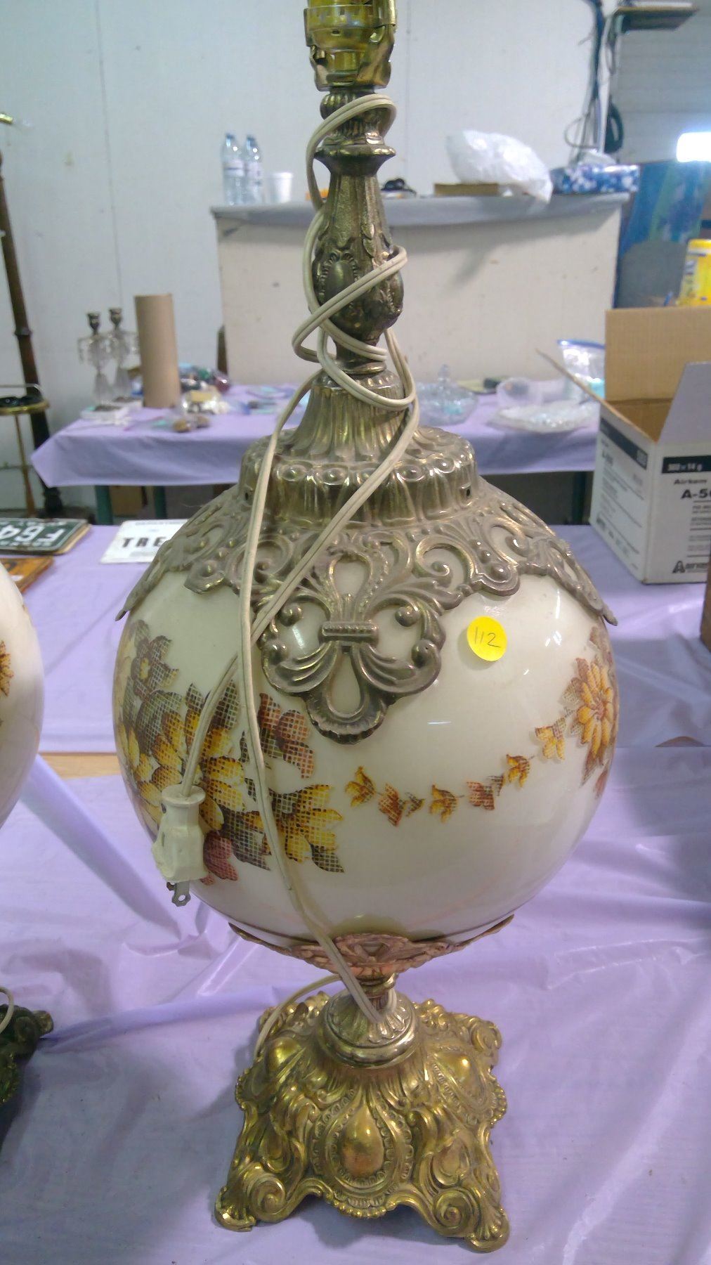 TWO VINTAGE ELECTRIC LAMPS