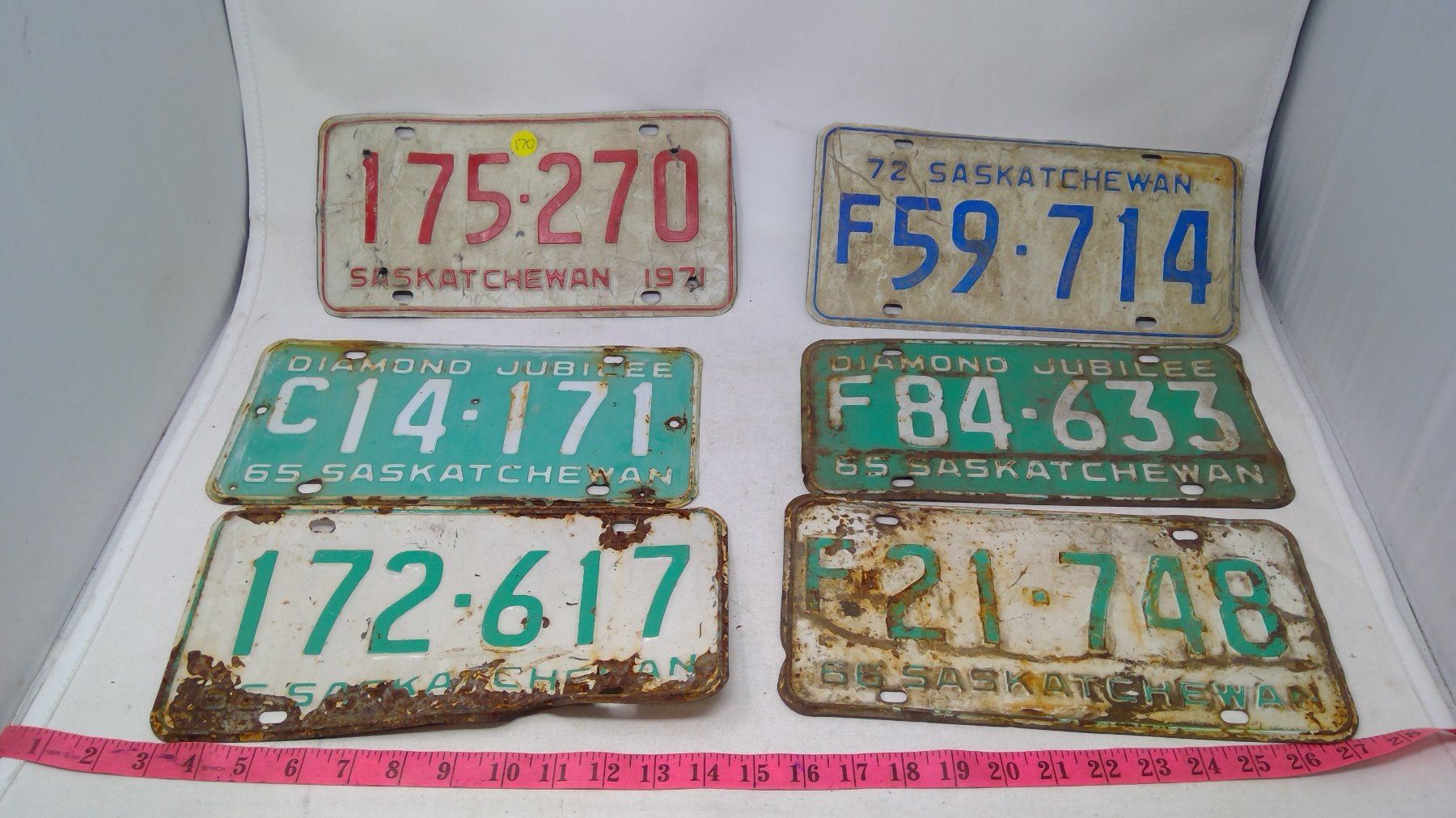 Assorted Vintage License Plates