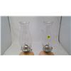 Image 2 : 2 COAL OIL LAMPS WITH CHIMNEYS