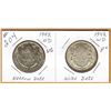 Image 1 : 1942 CANADIAN SILVER 50 CENT PIECES (2) - Narrow Date & Wide Date Types