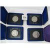 Image 2 : LOT OF 4 CASED NICKEL DOLLARS   1971-1972-1973- 1975
