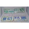 Image 1 : 4- License Plates ('70, '72, '74, '76)