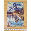 Image 1 : TIN SIGN 'GONE FISHING'