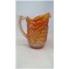 Image 4 : Carnival Glass Pitcher & 6 Tumblers (Grape Pattern)