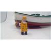 Image 4 : Handcrafted Wooden Newfoundland Fishing Boat & Sailor