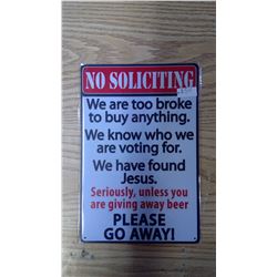 TIN SIGN