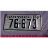 Image 1 : 1948 SASKATCHEWAN LICENSE PLATE