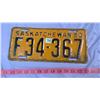 Image 1 : 1950 SASKATCHEWAN LICENSE PLATE