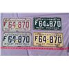 Image 1 : 1956, 1957, 1958, 1959 SASKATCHEWAN LICENSE PLATES