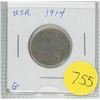 Image 1 : U.S.A. Buffalo Nickel 1914
