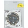 Image 1 : 1949 King George VI Silver Dollar