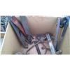 Image 4 : BOX OF TRACTOR CRANKS & OLD TOOLS & WRENCHES