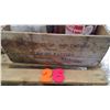 Image 1 : COOP IMPLEMENT WOODEN BOX FULL OF OLD BOTTLES