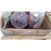 Image 5 : COOP IMPLEMENT WOODEN BOX FULL OF OLD BOTTLES