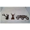 Image 2 : WELCOME SIGN, DOOR STOP, DEER HOOK, ALL METAL