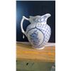 Image 1 : blue & white China pitcher