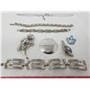 Image 2 : Lot of sterling silver jewellery (8 pieces)