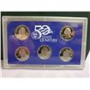 Image 2 : U.S. 2003S State Quarters Proof Set. Illinois, Alabama, Maine, Missouri, Arkansas. All with Ultra He