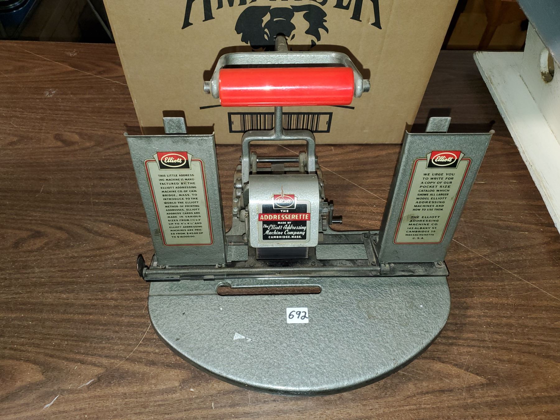 ADDRESSING MACHINE-MADE BY ELLIOT THE ADDRESSERETTE - 1950'S