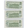Image 2 : 3 1973 Canadian $1 bills, uncirculated