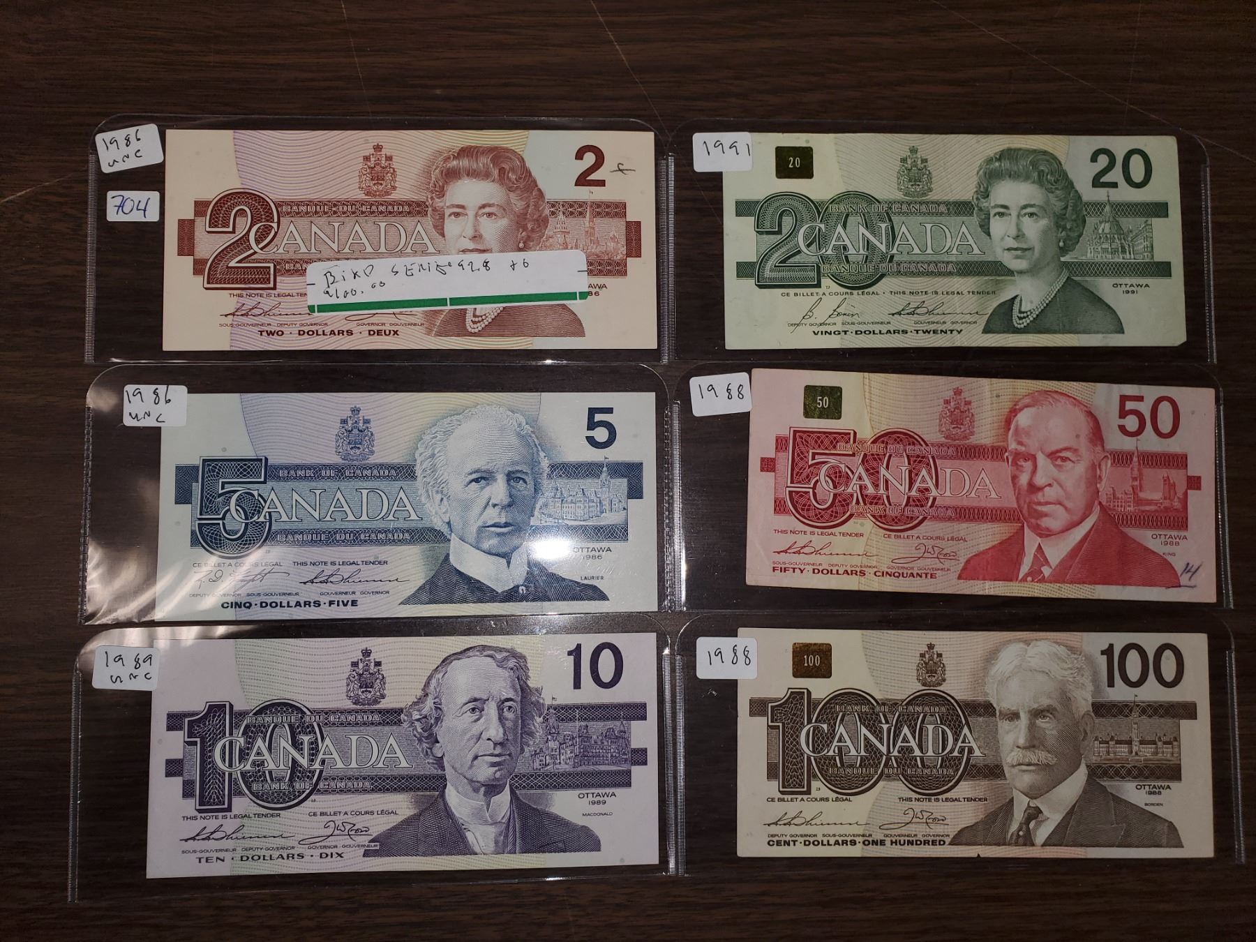 series of Canadian bills 2 100 19861991 Schmalz Auctions series of Canadian bills 2 100 19861991 Schmalz Auctions
