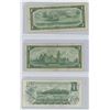 Image 2 : 3 Canadian $1 bills 1954, 1967, 1973