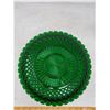 Image 2 : Green Depression Cake Plate Windsor pattern