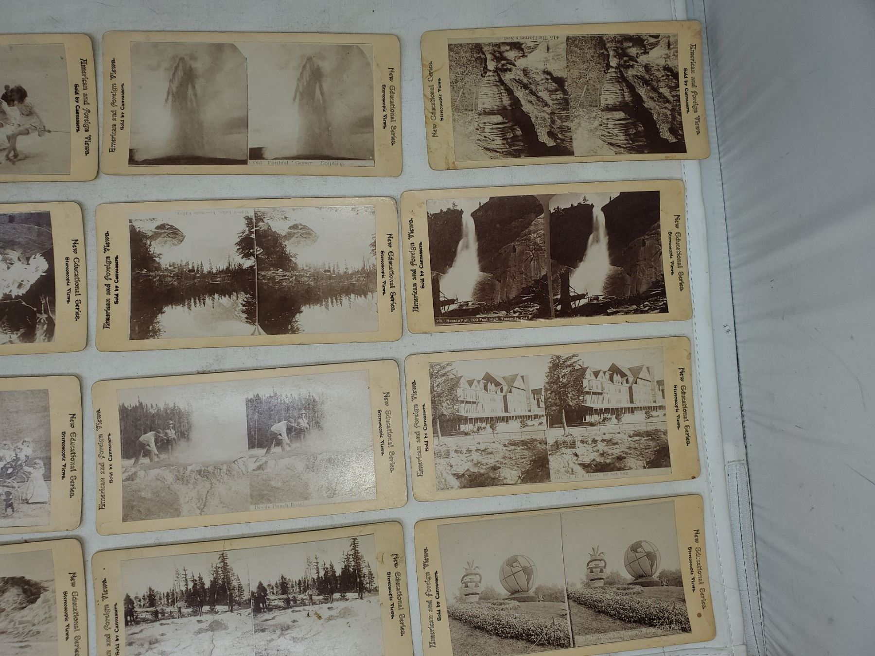 STEREOSCOPE CARDS EDUCATING 16 VIEWS