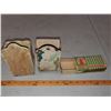 Image 2 : 2 MATCHBOX HOLDERS, METAL COMES WITH MATCHES 1 PRIMITIVE WOODEN