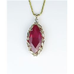 20CAI-36 RUBY & DIAMOND PENDANT