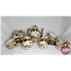 Image 1 : Tray Lot - Tea Set : Gold & White w/Dragon Image