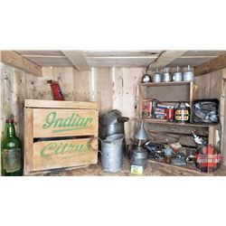 Shelf Lot / Bulk Buy : Automotive Electrical Parts, Oiler, Funnels, Quart Oil Can, Gallon Oil Can, I