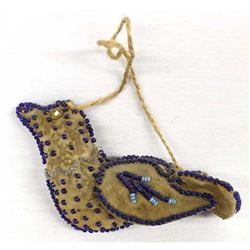 Antique Native American Iroquois Beaded Bird