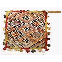 Vintage East India Panki Textile Hand Fan