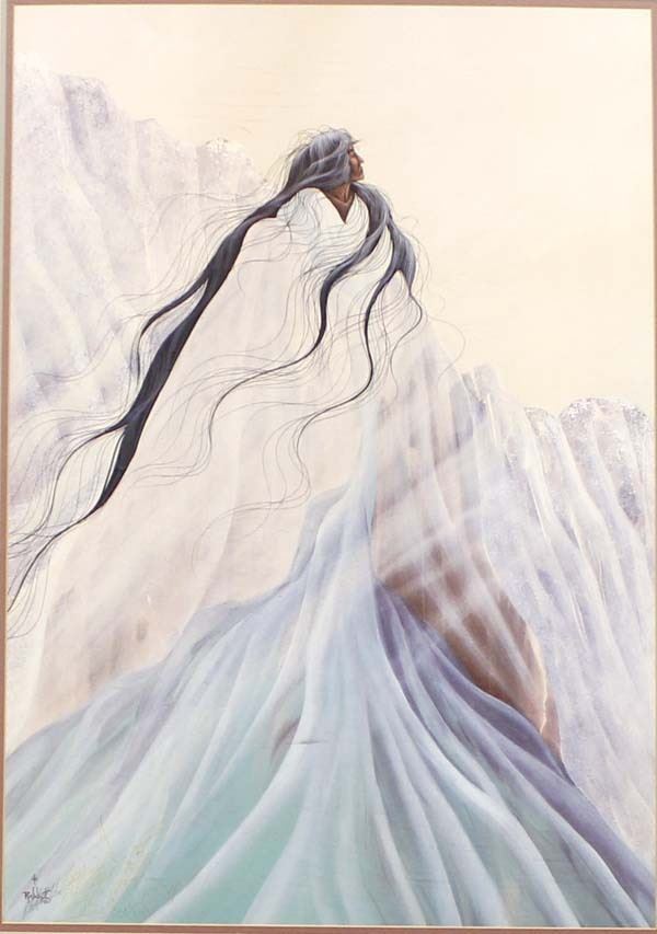 Native American Signed Print by William Rabbit